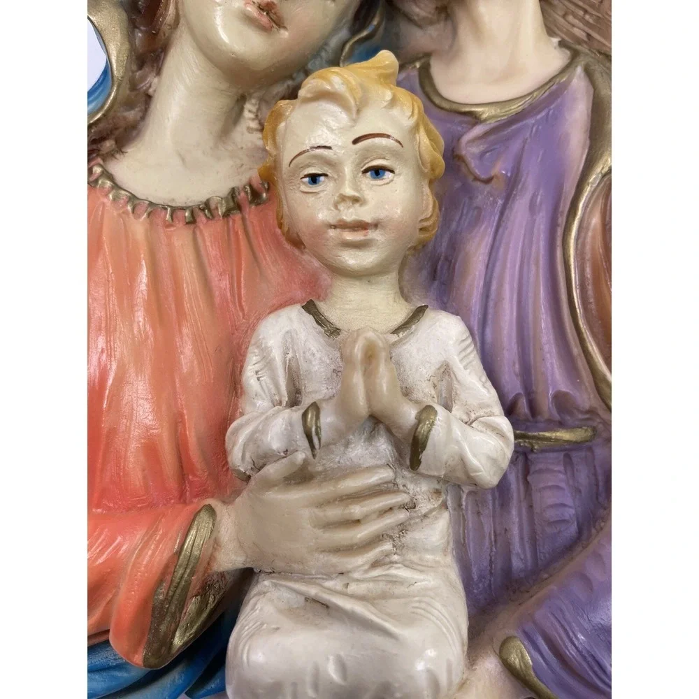 Vtg religious Holy Family Plaster Wall Hanging 3D‎ religious cottagecore